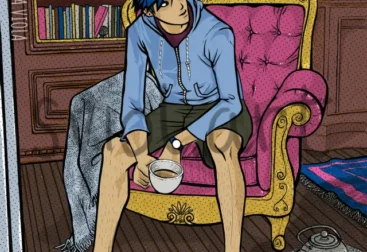 man sitting in a fancy chair looking away