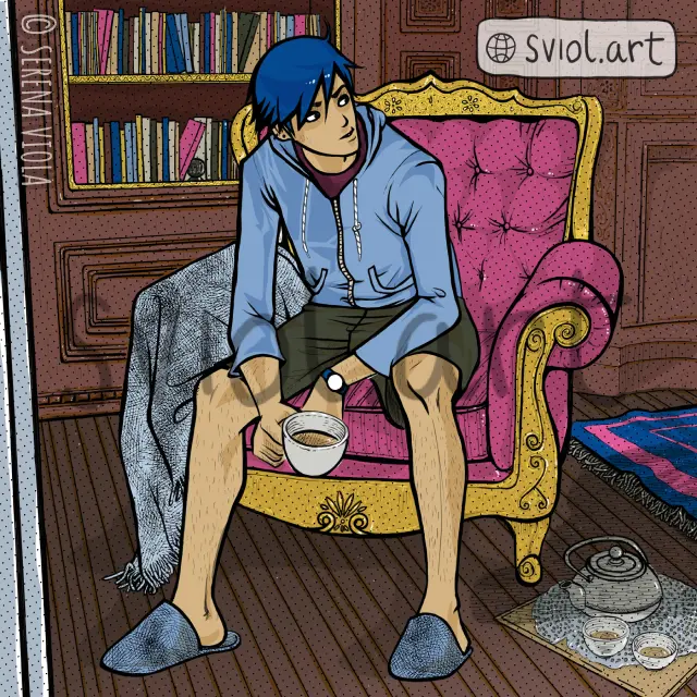 man sitting in a fancy chair looking away